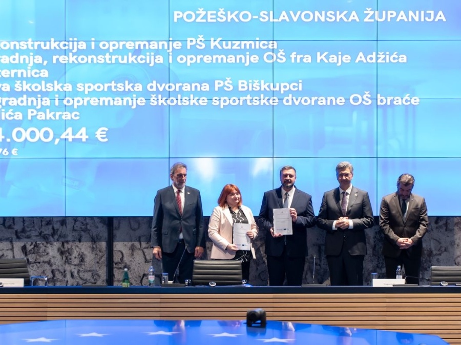 Požeško-slavonskoj županiji više od osam milijuna eura za obnovu i dogradnju osnovnih škola