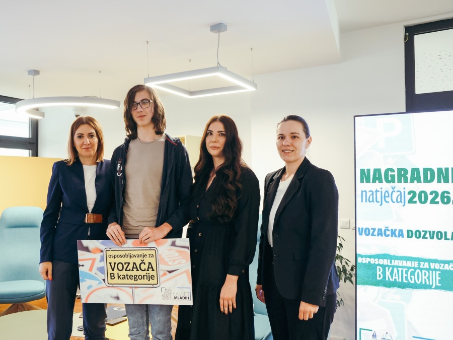 Najuspješniji srednjoškolac Šimun osvojio sufinanciranje vozačke dozvole B kategorije