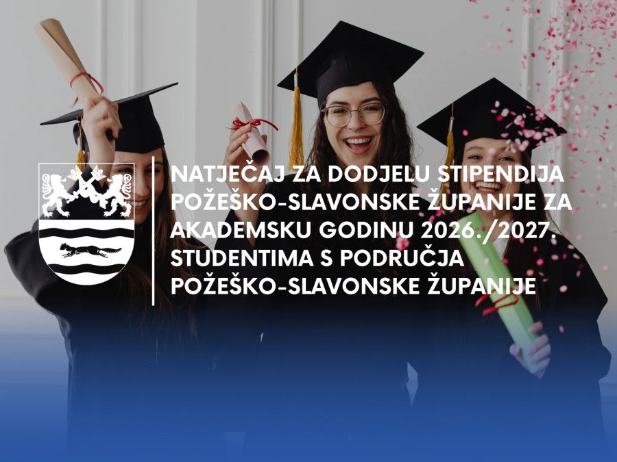 Do 400 eura mjesečno za studente: Požeško-slavonska županija objavila natječaj za dodjelu stipendija