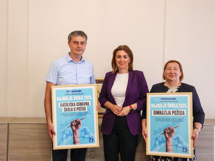 Županica Jozić ugostila ravnatelje najbolje rangiranih škola u Požeško-slavonskoj županiji prema izboru Jutarnjeg lista