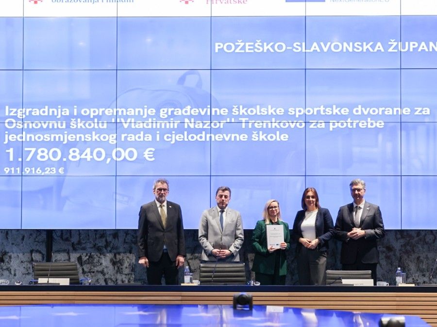 Požeško-slavonskoj županiji uručen ugovor za izgradnju sportske dvorane u Trenkovu